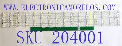 KIT DE LED'S PARA TV HISENSE ((9 PIEZAS)) / NUMERO DE PARTE LB5500X V0 / LB5500X / JHD550X3U81-TA / 2019122801 / JHD550X3U81-TA+2019122801 / 1230414 / 1252538 / PANEL JHD550X3U81-TA\S0\FJ\GM\MCKD-1\ROH / DISPLAY ST5461D13-2 VER.2.2 / MODELO 55H8G